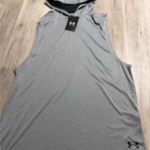 Under Armour Men’s Gray Sleeveless Hooded Tank
